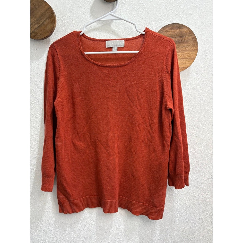 Carolyn Taylor Petite Orange Sweater Women's Size PXL